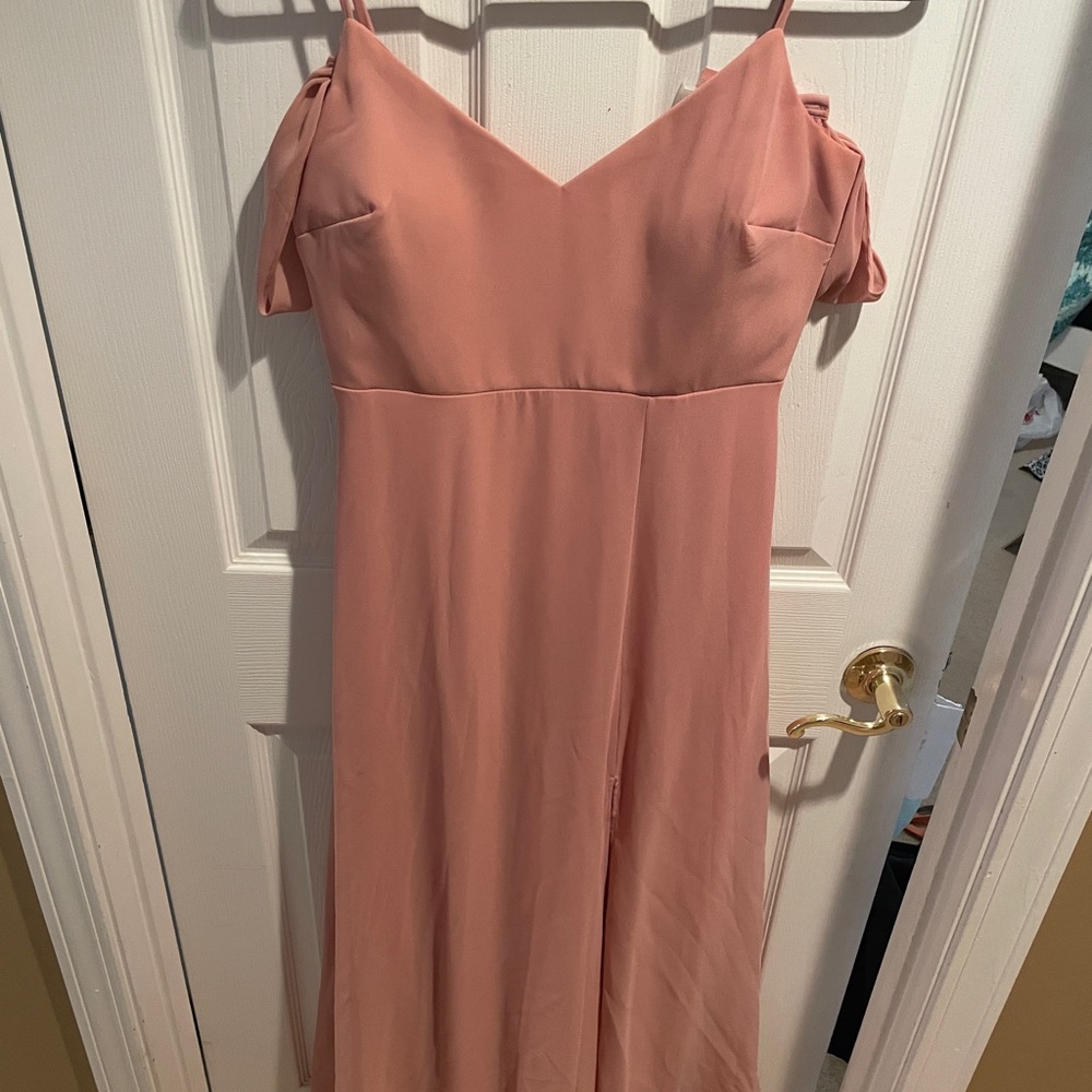 Birdy Grey Blush Maxi Dress with Spaghetti Straps